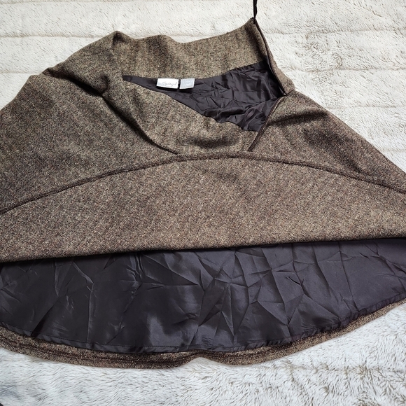 Skirt & blazer set blend herringbone pattern brown colors Size 2 SPIEGEL - Picture 9 of 16